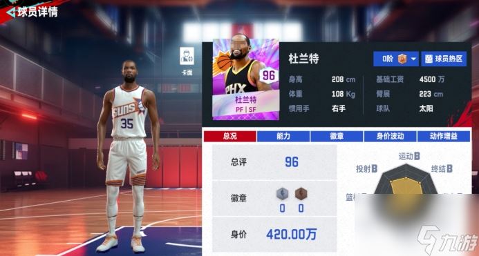 NBA巅峰对决杜兰特角色介绍