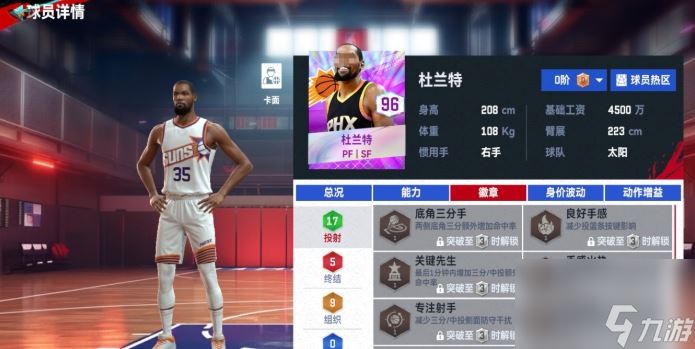 NBA巅峰对决杜兰特角色介绍