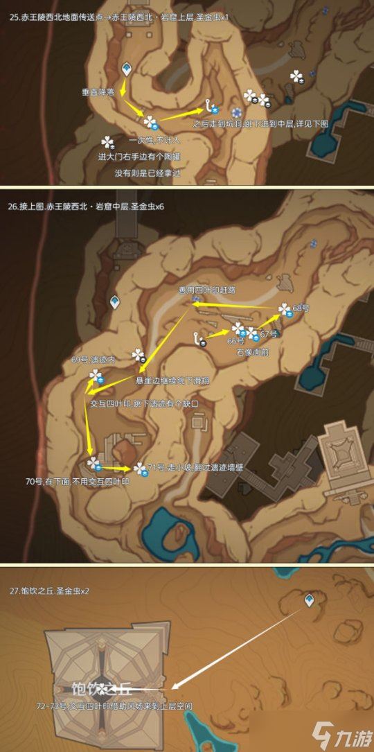 【原神】须弥之旅，圣金虫全采集路线篇（73个）