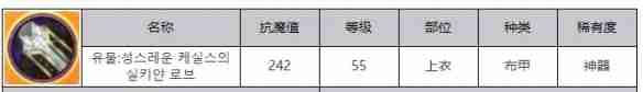 《地下城与勇士：起源》光明的掌控之力绢丝长袍属性效果一览